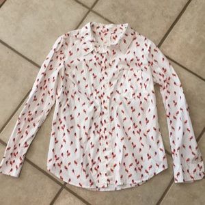 GAP the fitted boyfriend shirt size small